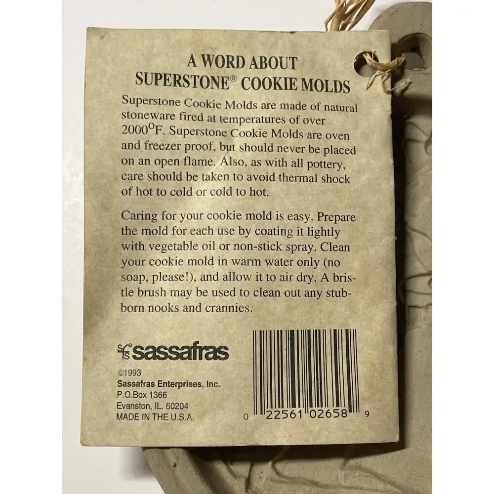 Superstone Sassafras Cookie Mold Little Miss Muffet 1993 Made in USA VINTAGE